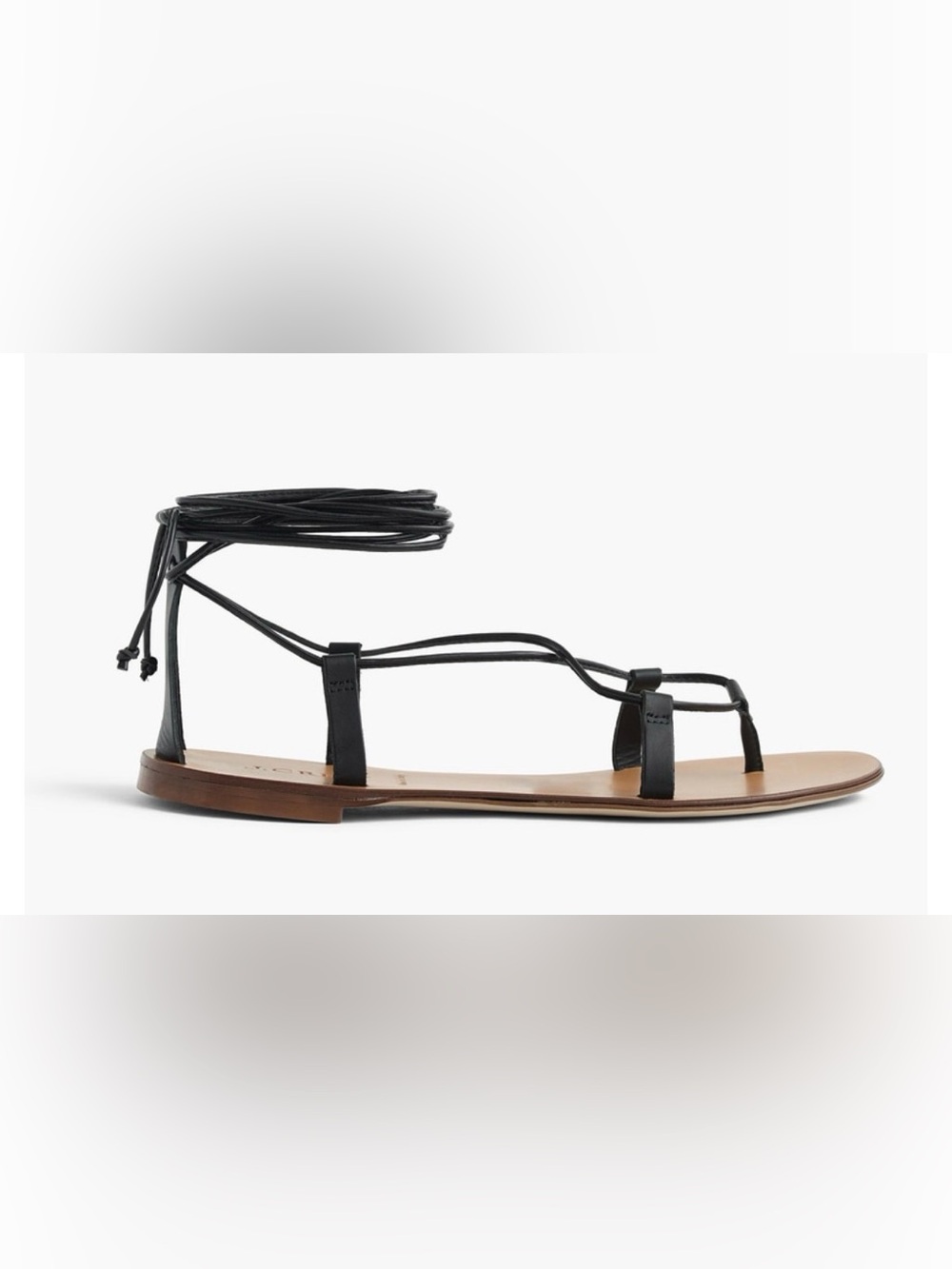 Madewell Women's Black Lace-Up Leather Gladiator Sandal